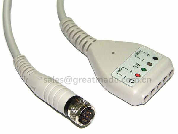 Cavo Holter Rochinn Snap-Lock 2CH compatibile 副本 Compatible Rozinn Snap-Lock 2CH Holter Cable_副本