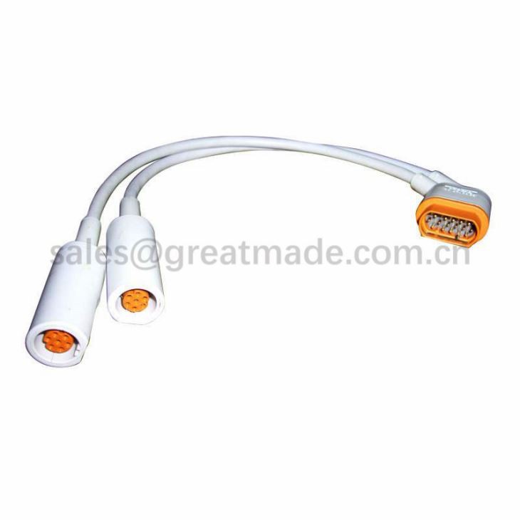 Cavo adattatore IBP compatibile Drager / Siemens, 16PIN-> Round 7PIN Socket