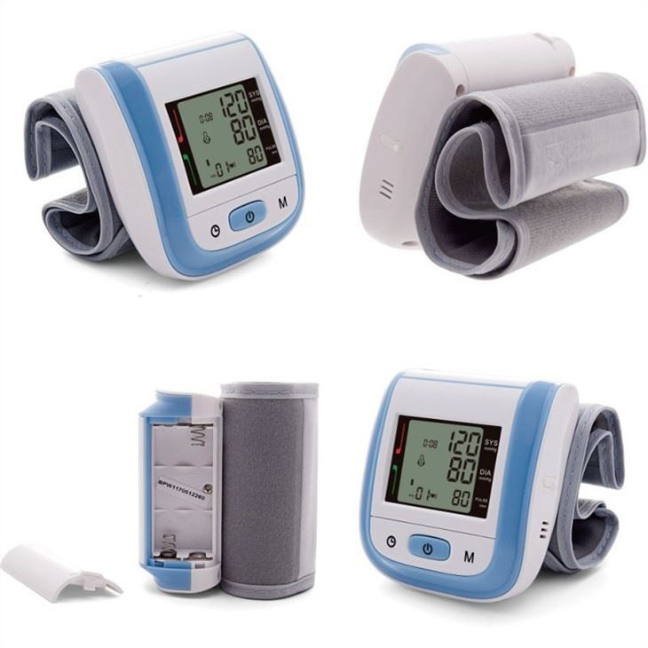 Health Care Fully Automatic Wrist Blood Pressure Cuff Monitor Platinum Digital LCD Wrist Cuff Blood Pressure Meter