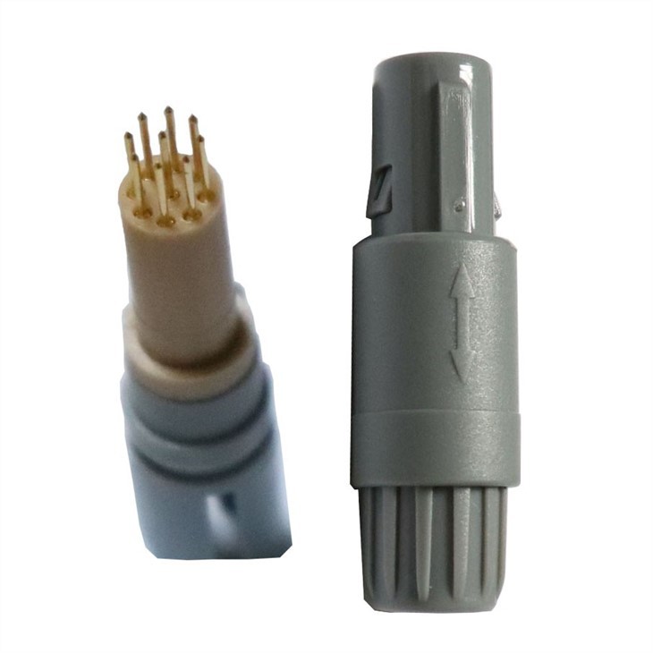 Plastic Connector 1P 1Keying PAG1-10pin 14pin Push-Pull Circular Straight Plug With Back Nut