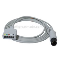 Cavo ECG a 6 pin per Mindray Datascope, cavo per camion paziente 5ld, IEC, / AHA, collegamento Siemens Leadwires