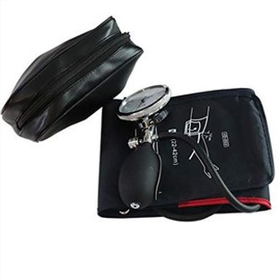 Bracciale per la pressione sanguigna manuale extra lungo per adulti, circonferenza del braccio da 22-42 cm, bracciale a tubo singolo con manometro e lampadina di gonfiaggio