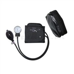 Polsino manuale per adulti per la pressione sanguigna, polsino a doppio tubo con manometro e bulbo gonfio, con sacchetto di porket.