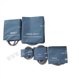 Kit bracciale pressione sanguigna Bracciale doppio tubo in nylon blu NIBP (neonato / neonato / bambino / adulto)