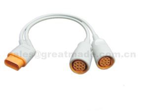 Cavo adattatore IBP compatibile Drager / Siemens, 16PIN-> Presa rotonda 10 pin