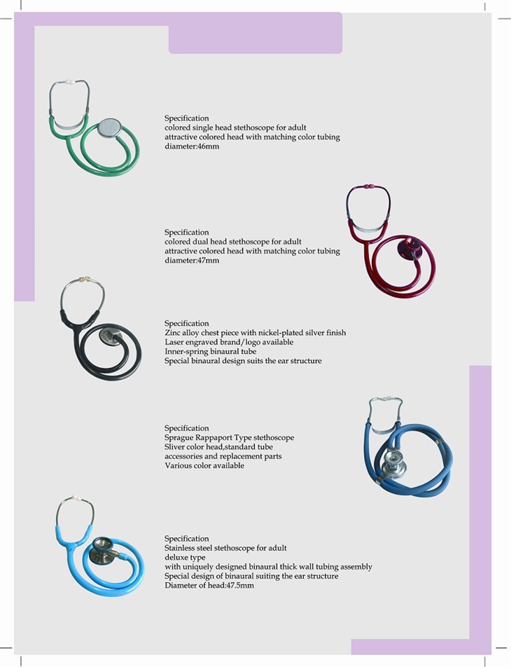 Fonendoscopio professionale a doppia testa in alluminio anodizzato con stetoscopio anti-testa